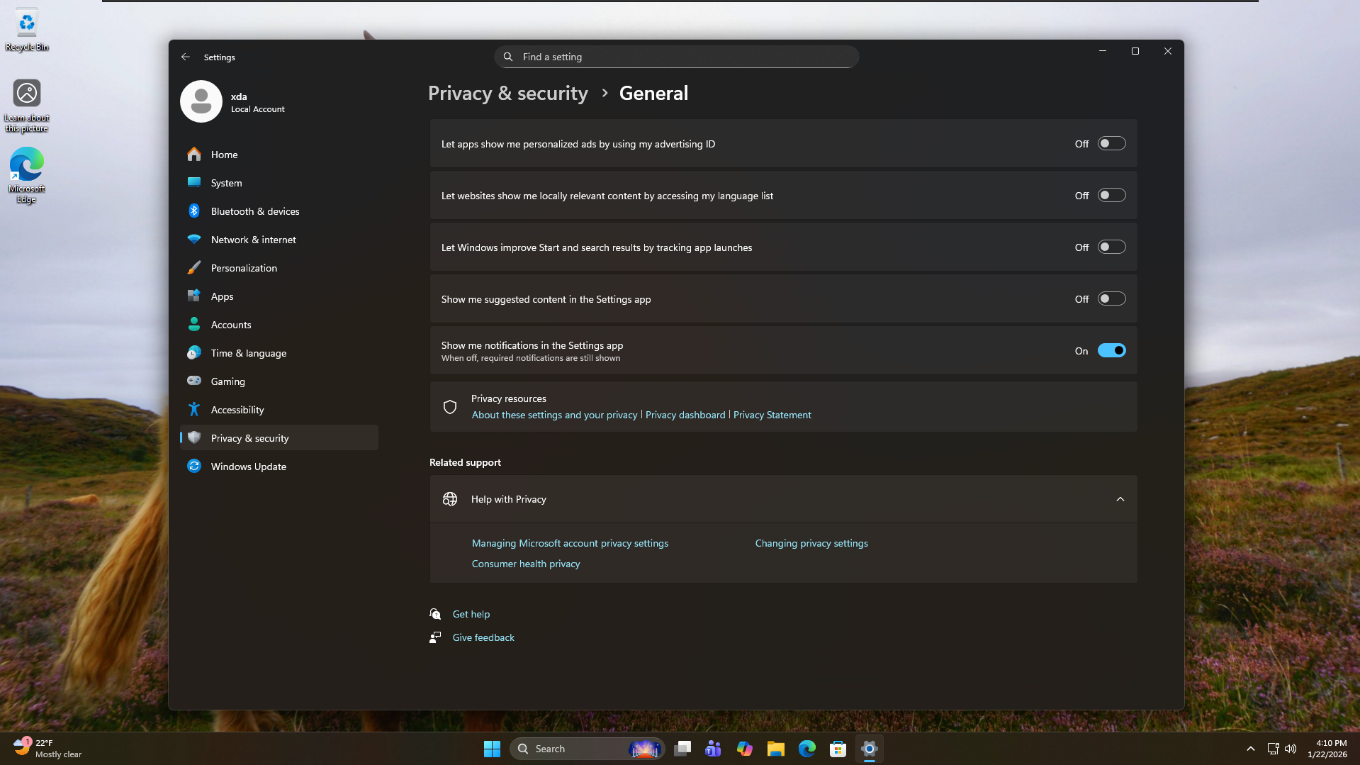 I’m a power user and I’m disabling these Windows features on purpose