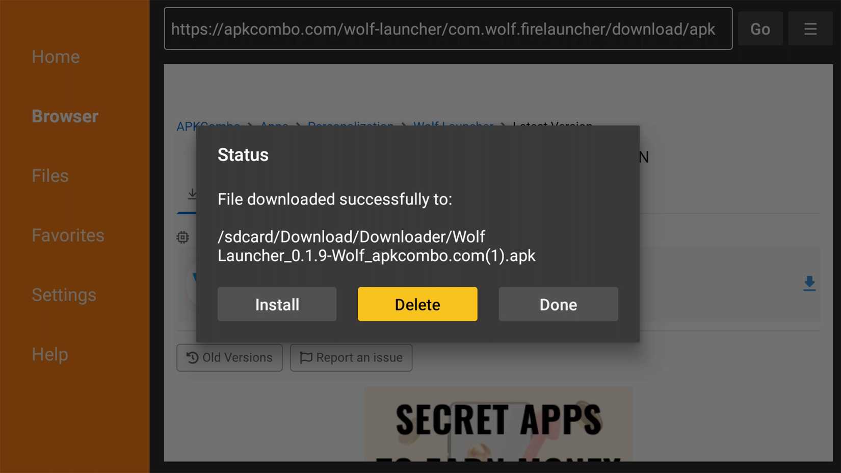 scarica-wolf-launcher-elimina-pagina