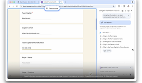 Gemini autofilling a Google Form -1