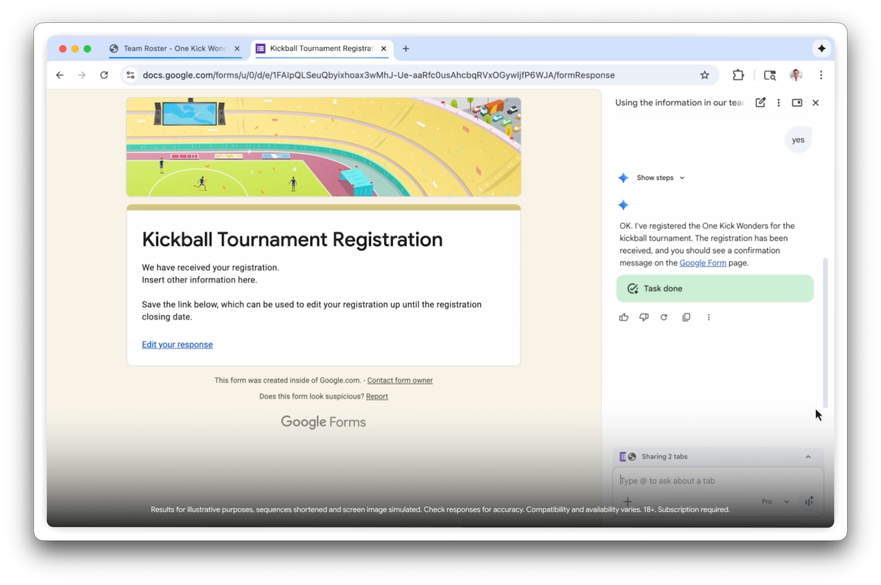 Google Form submitted screen displayed-1