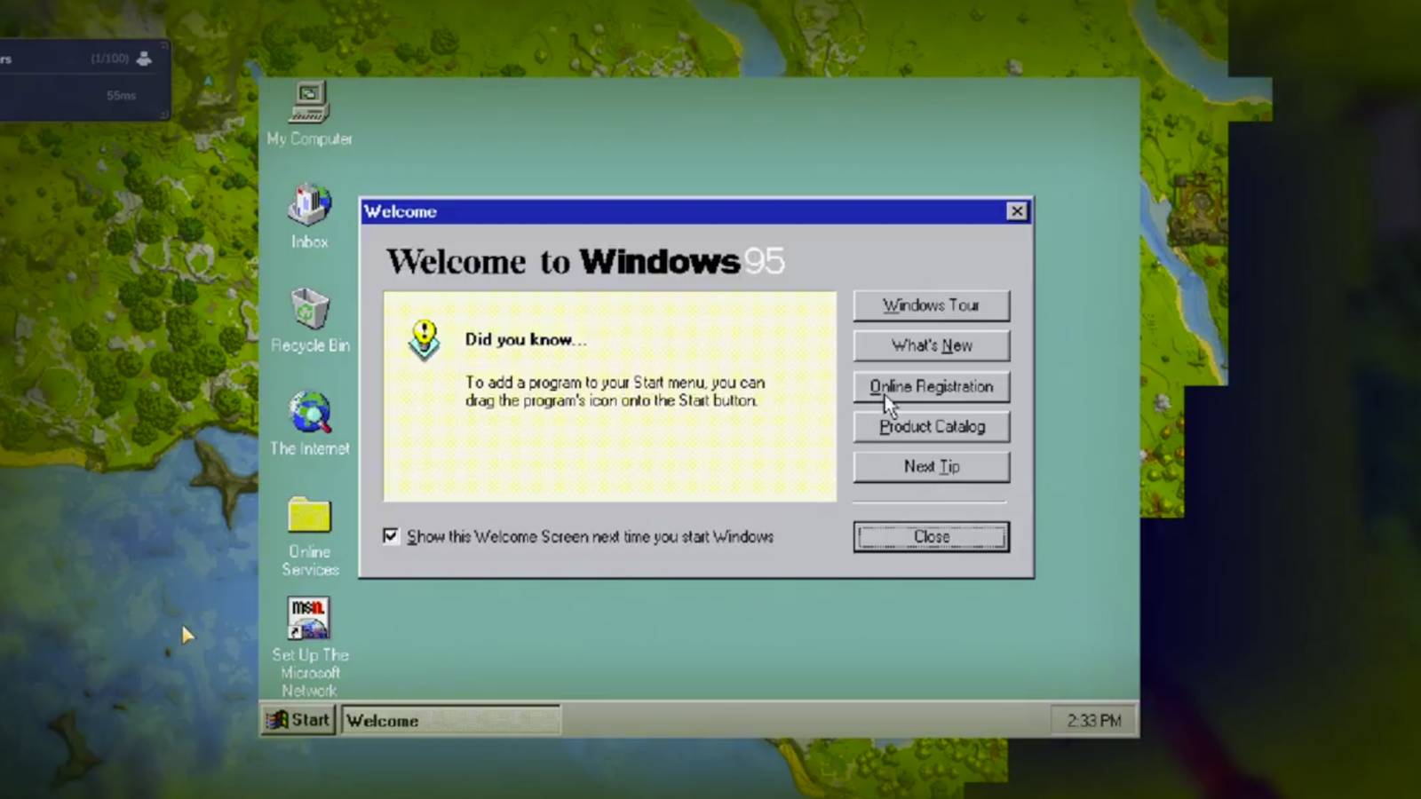 Someone got Windows 95 running in the newest sandbox game, Hytale