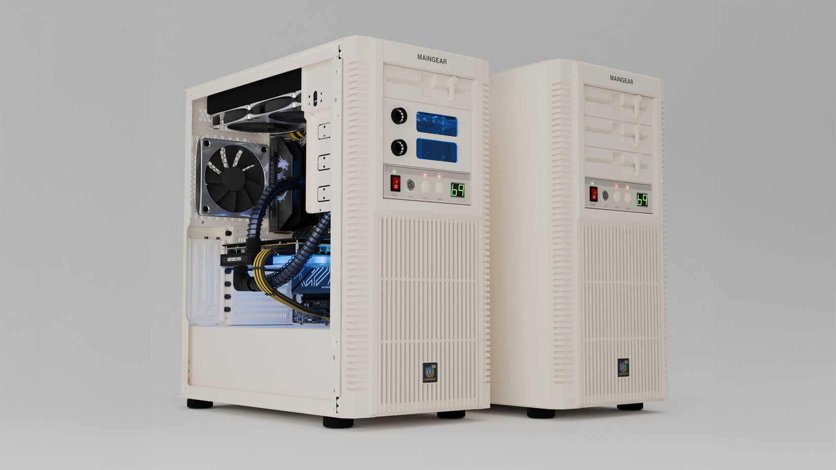 PC Retro98 de Maingear desde un lado 