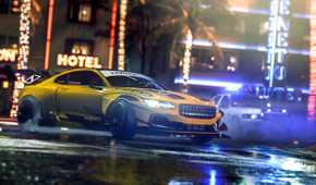 The yellow Polestar One drifting in NFS Unbound.