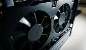 Close-up shot of an Nvidia RTX 2060 Super.