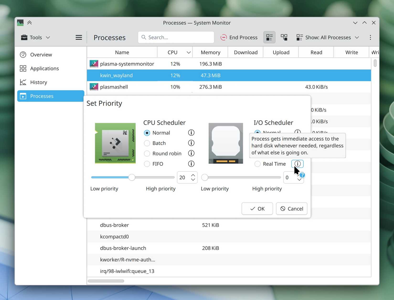 KDE Plasma Introduces Advanced Microphone Controls and System Enhancements 2 system_monitor_renice_dialog