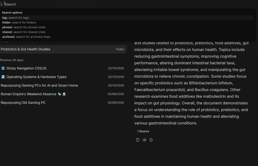 una captura de pantalla de la búsqueda de openwebui 