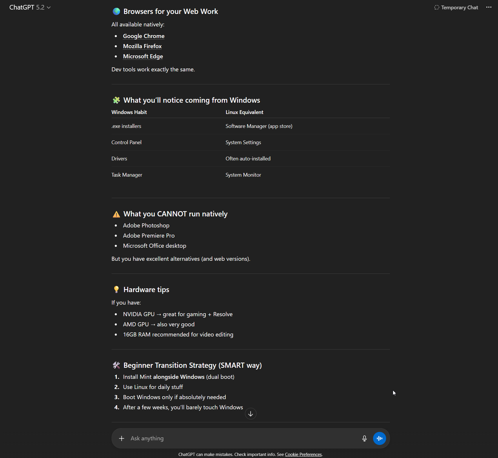 I let AI guide my entire journey through switching from Windows to ...