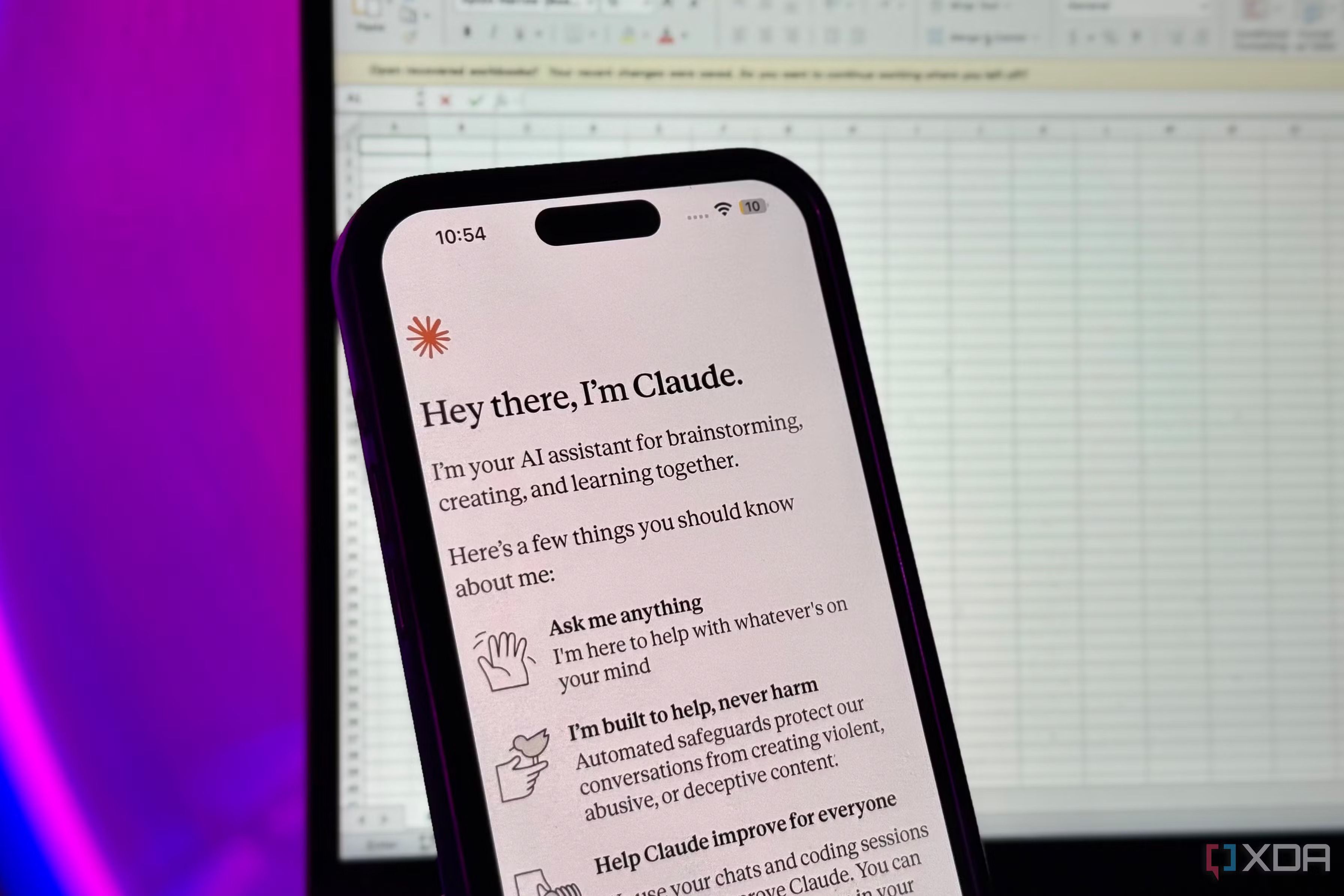 Claude on an iPhone.