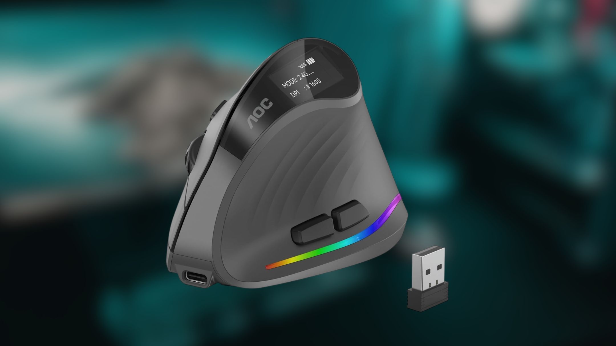 AOC 2.4GHz Ergonomic Mouse