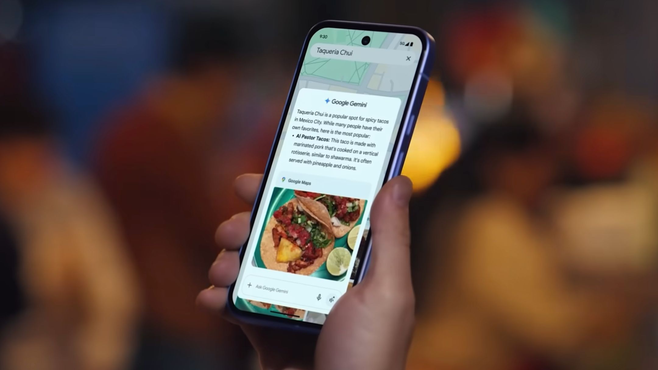 Google Pixel 9a in person's hand