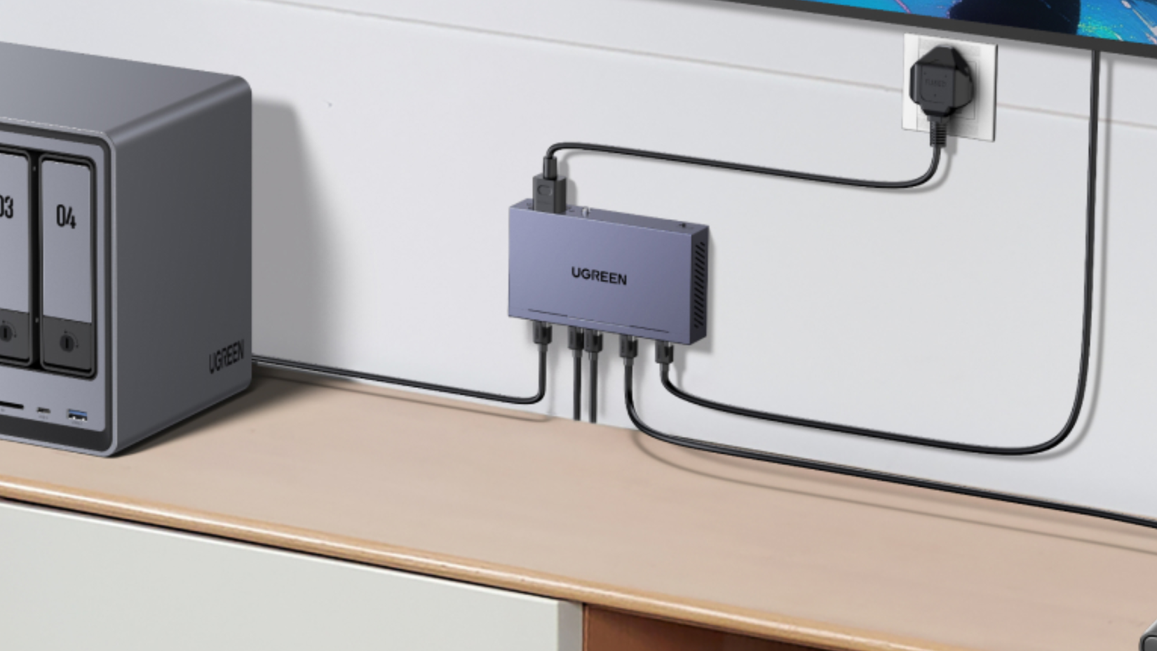 UGREEN Ethernet Switch connected to NAS and other devices