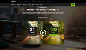 Nvidia DLSS 3 advertisement with RTX 40-series GPUs.