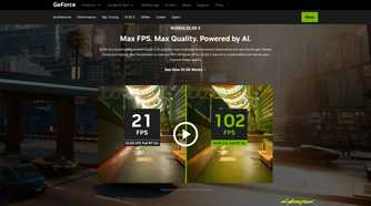 Nvidia DLSS 3 advertisement with RTX 40-series GPUs.