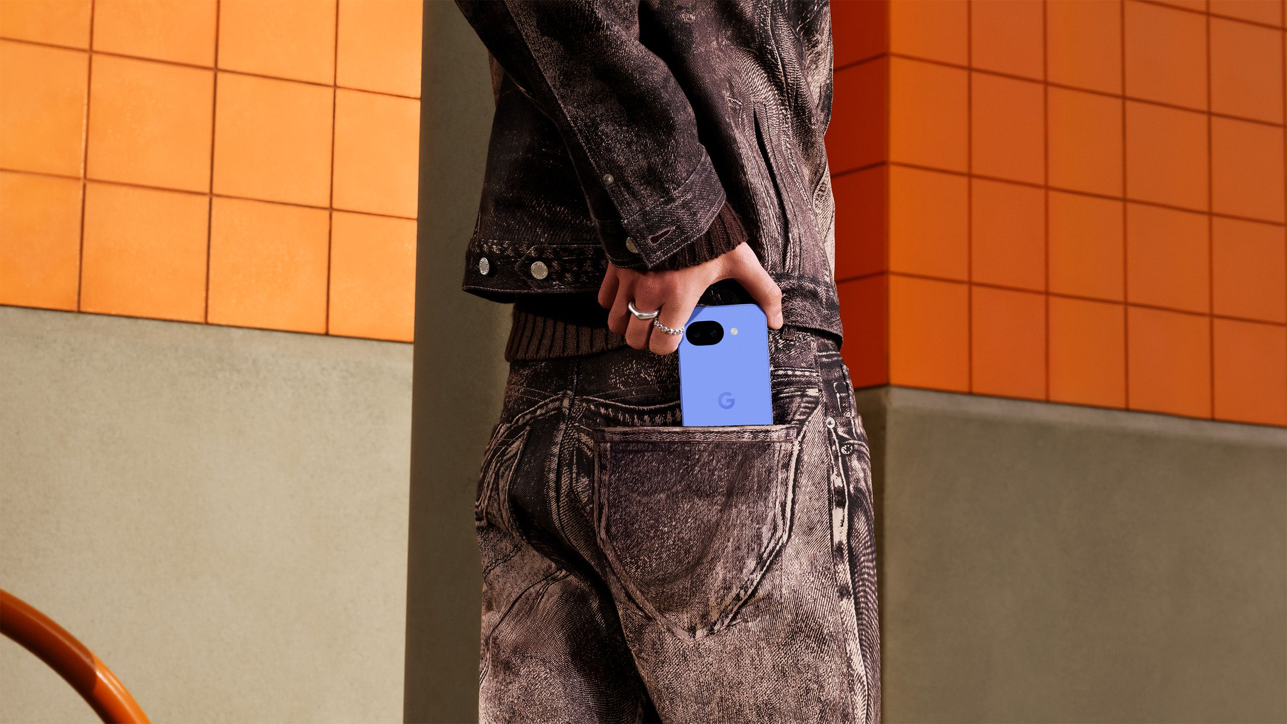 A render of the Pixel 10a in someone's pocket