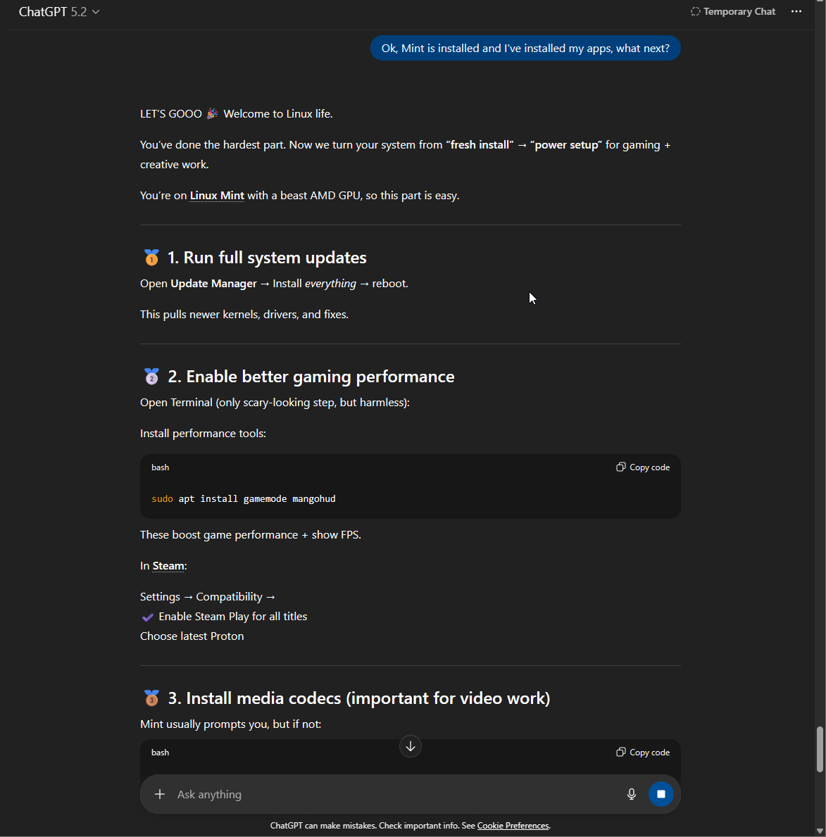 I let AI guide my entire journey through switching from Windows to ...