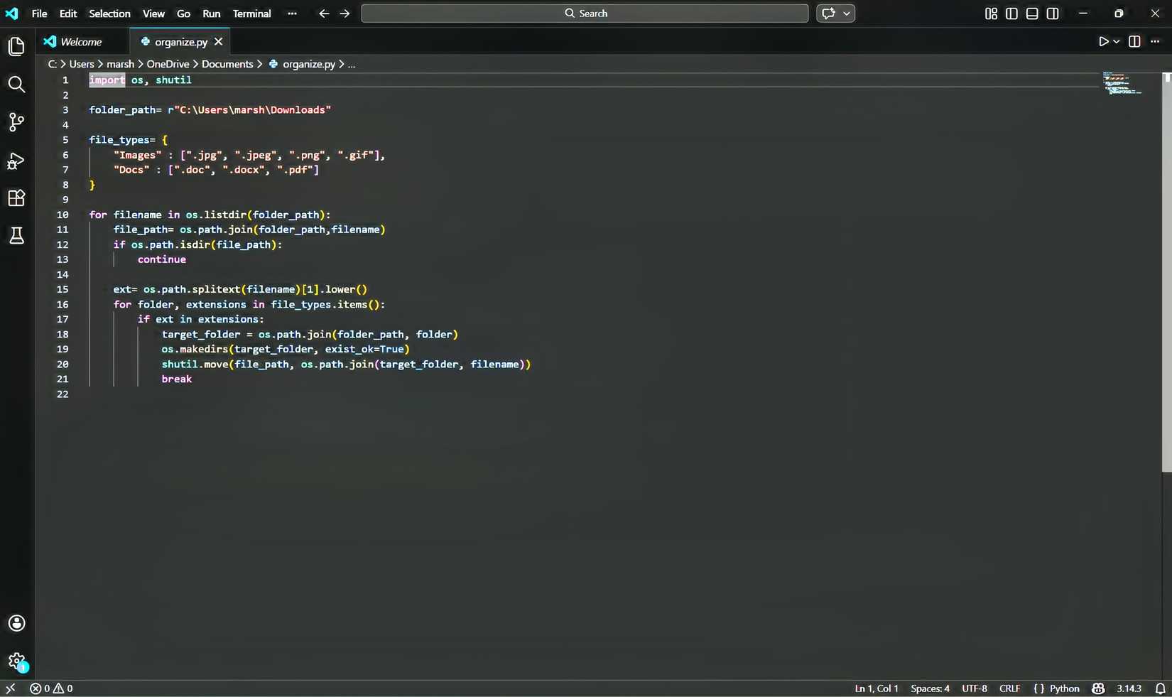 I automated my file organization with one Python script