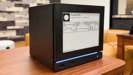 Photograph of Valve's Steam engine with electronic ink display