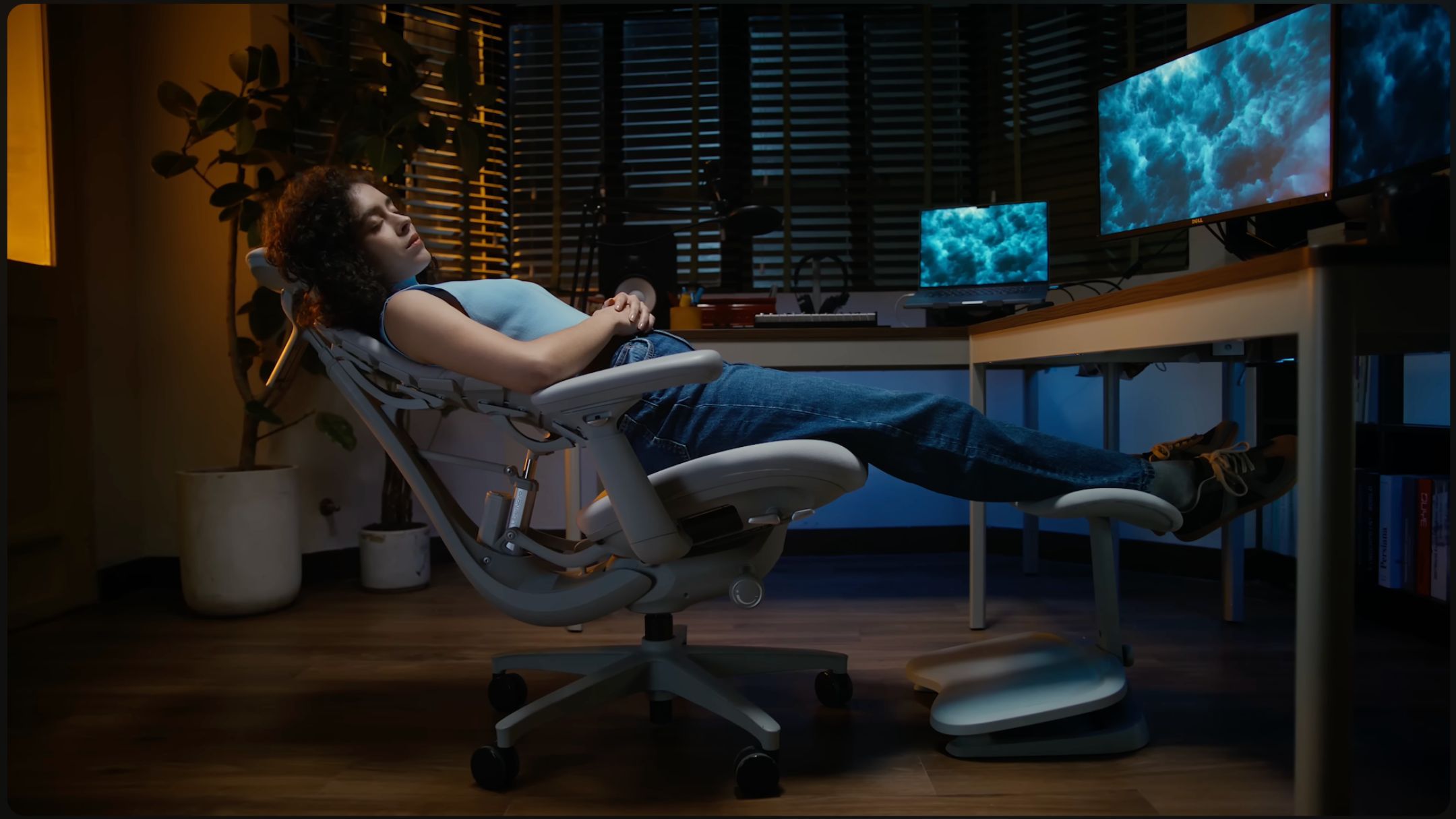 Person reclining in LiberNovo Omni