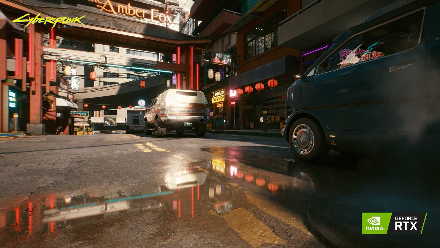Ray-traced reflections in Cyberpunk 2077, from 2020.