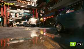 Ray-traced reflections in Cyberpunk 2077, from 2020.