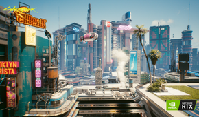 Ray-traced global illumination in Cyberpunk 2077, from 2020.