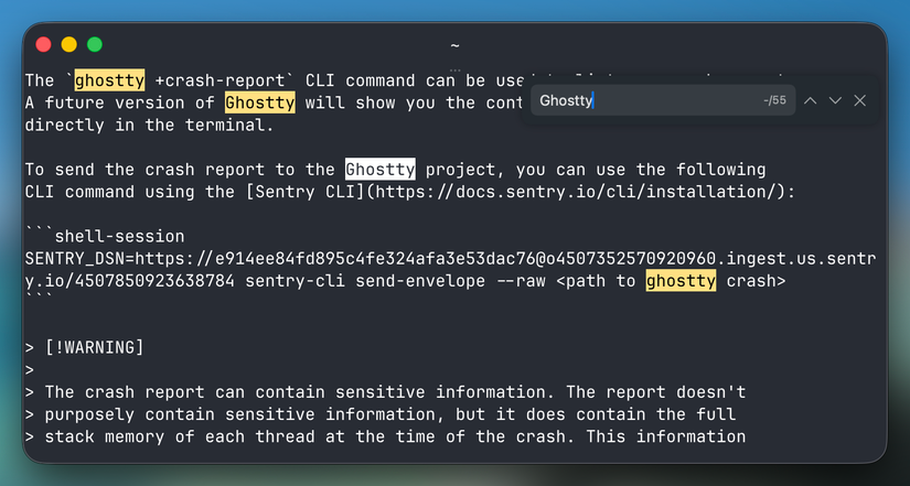 Ghostty 1.3.0 terminal makes finding your previous commands a ton easier