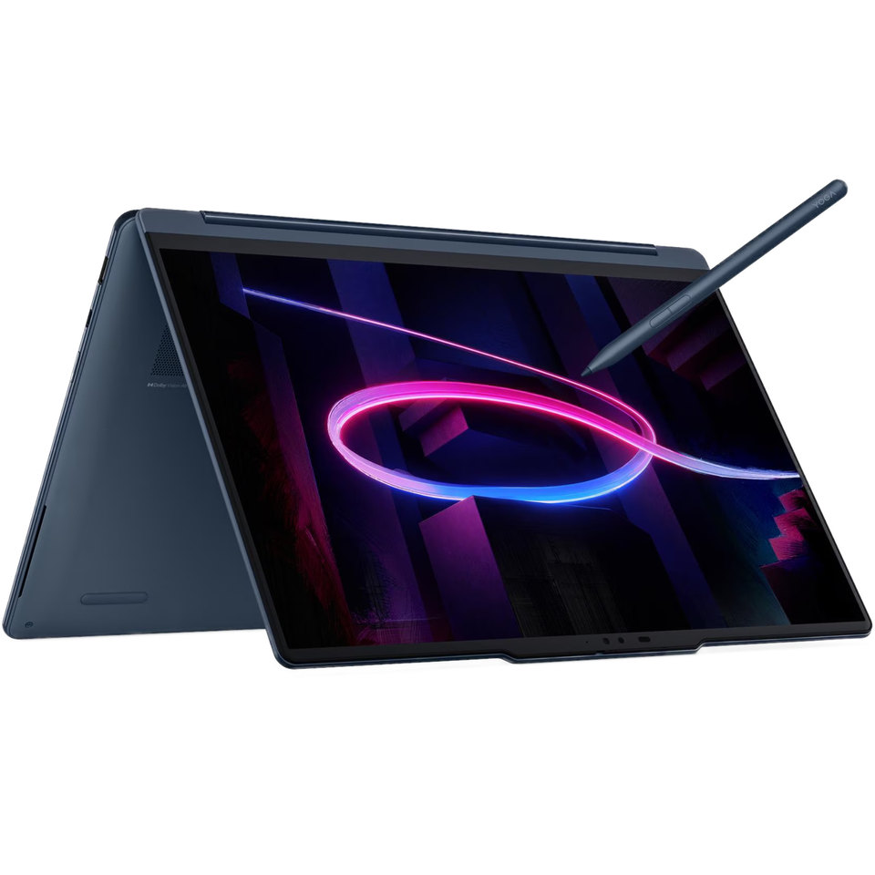 A Lenovo Yoga 9i in tent mode