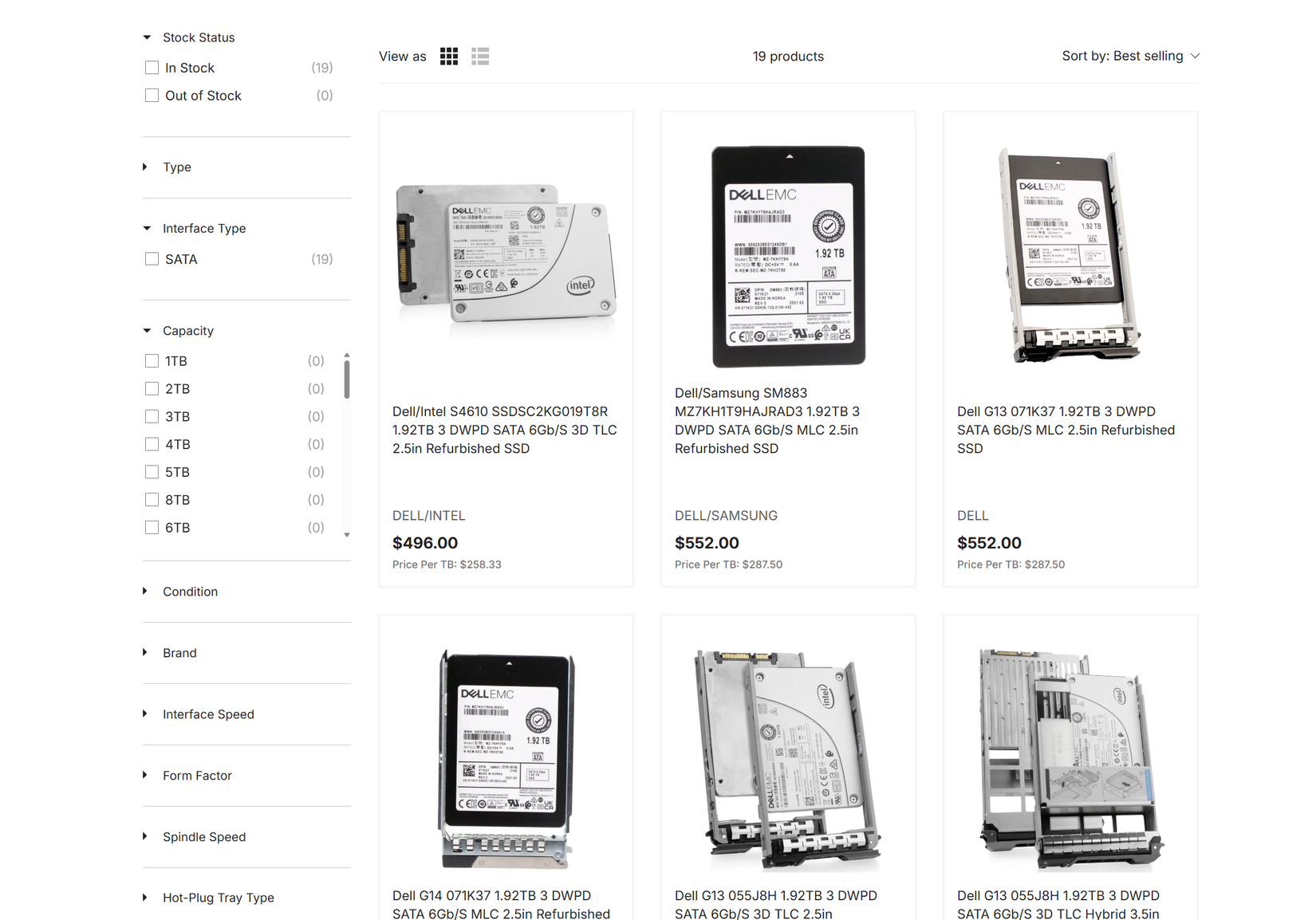 a screenshot of serverpartdeals