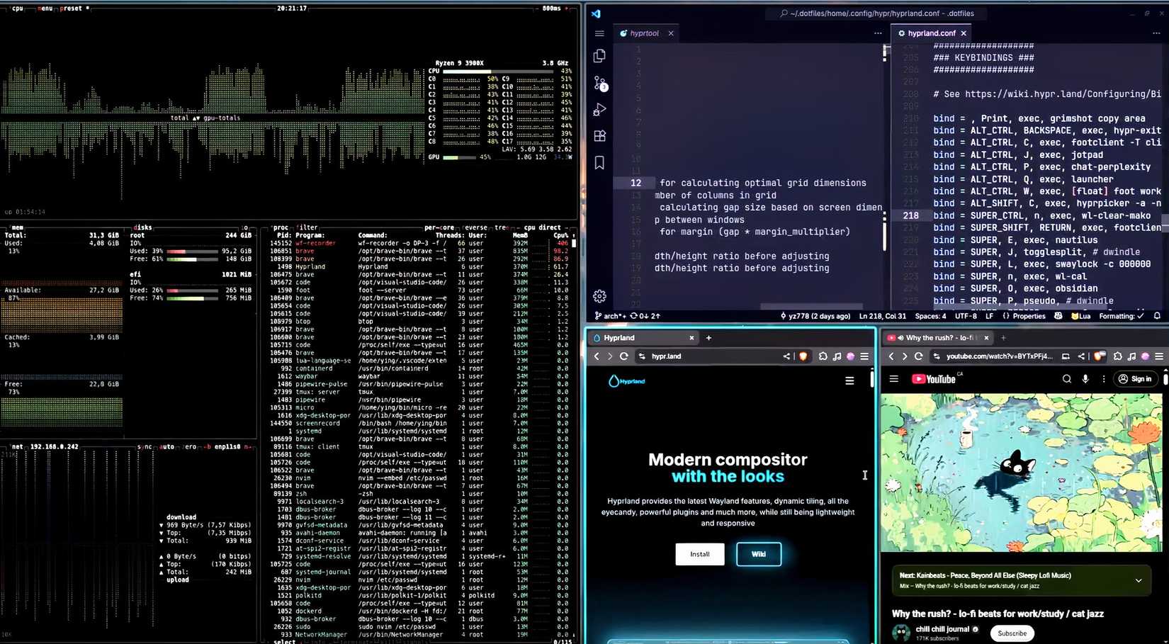 I switched to a tiling window manager, and I can't go back to floating ...