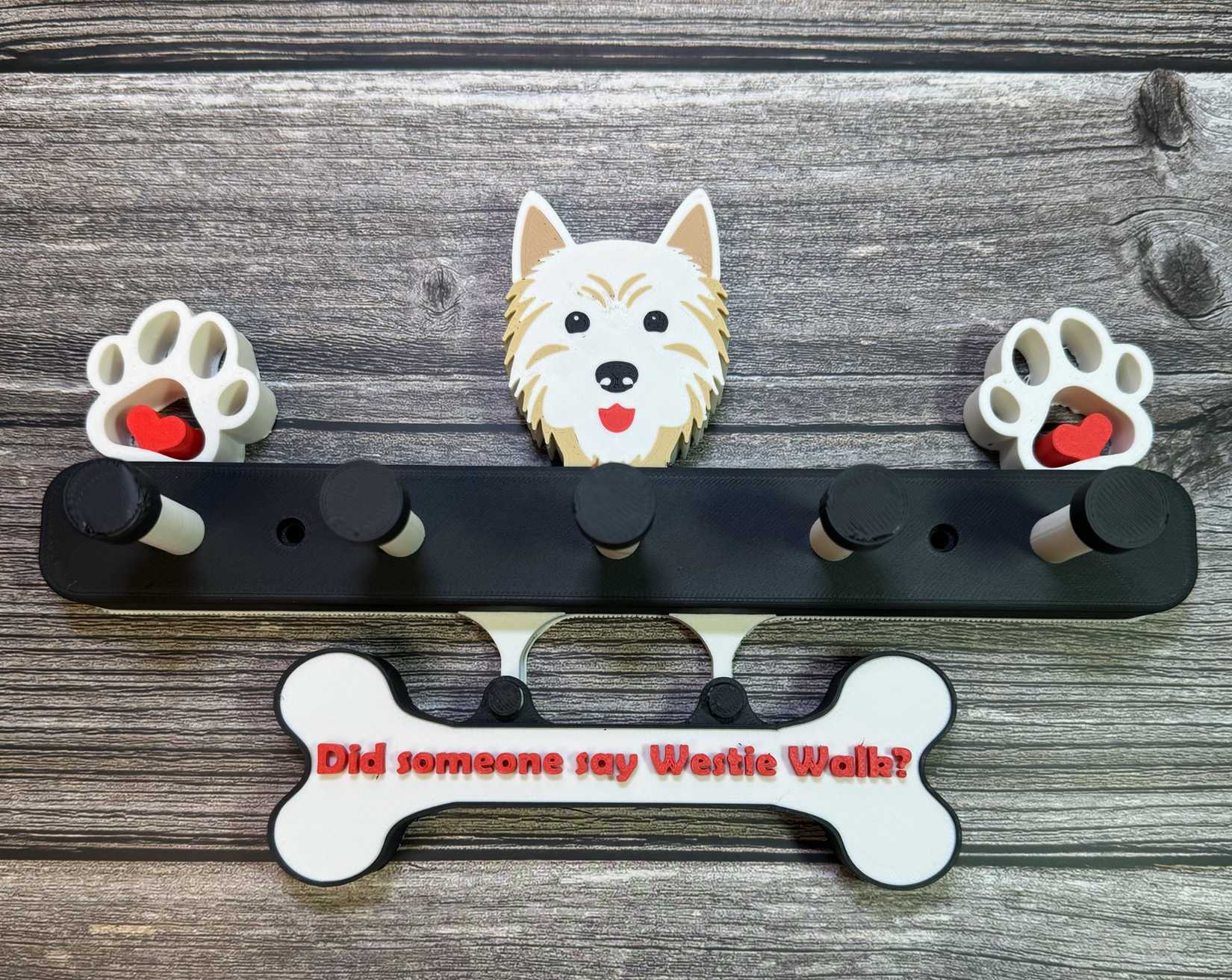 Westie Dog Leash Wall Mounted Shelf by Maximvs