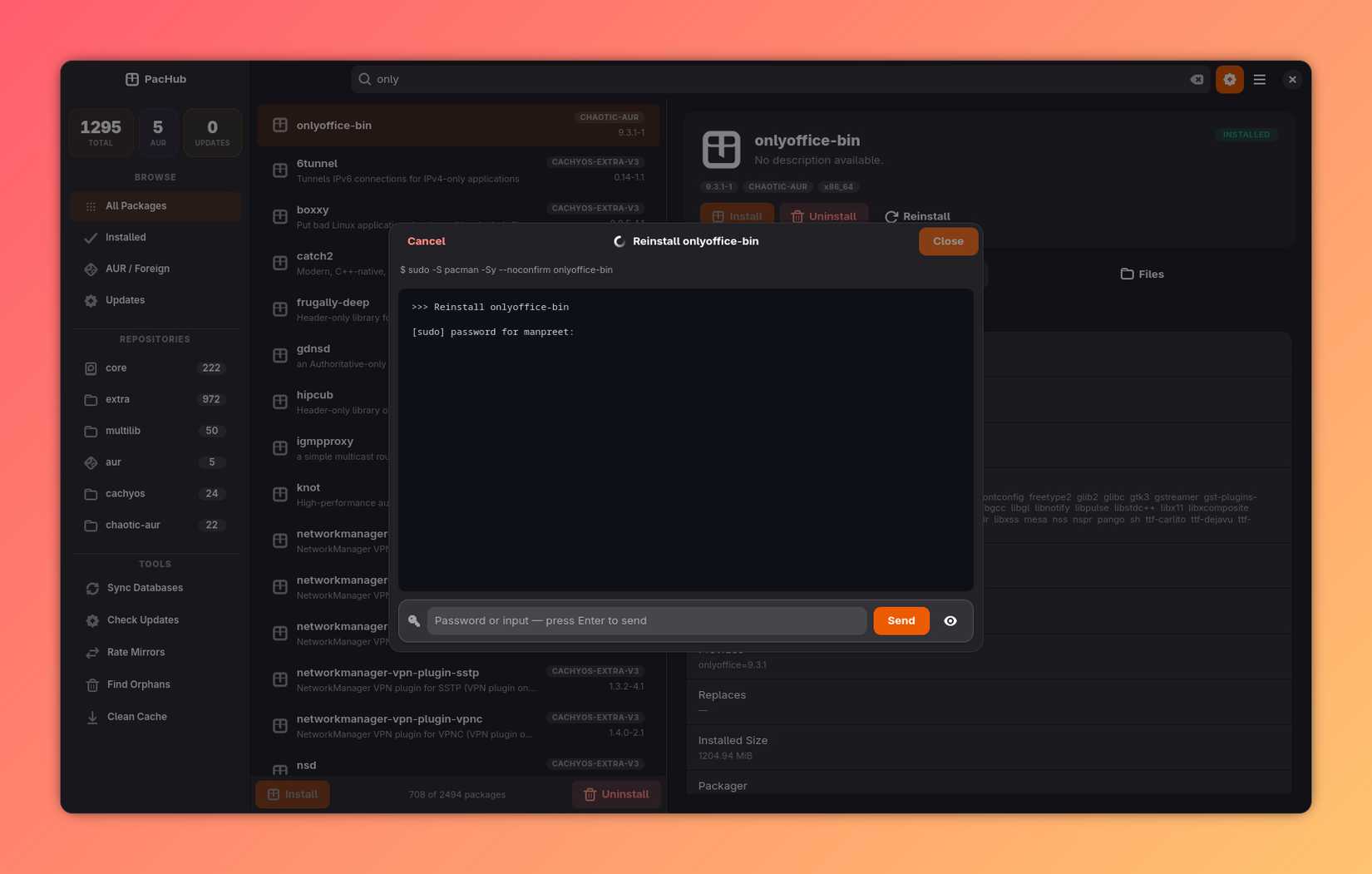 PacHub finally lets you manage pacman and the AUR on Arch without ...