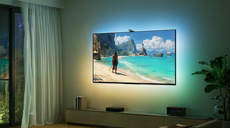 Govee backlit TV showing sync lighting