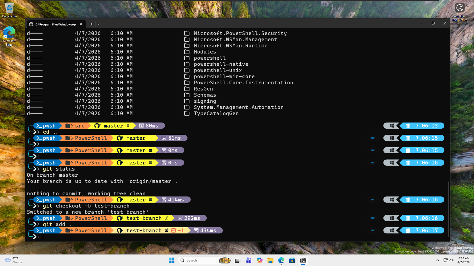 Создание аналога Git с помощью локальной нейросети интерфейс терминала Windows с выполнением команд Git