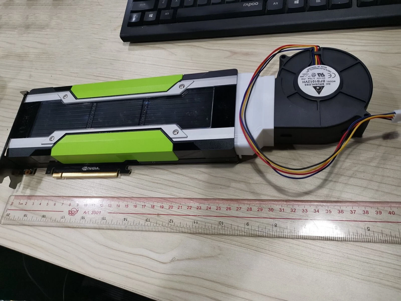 A photo of a P40 Nvidia Tesla GPU