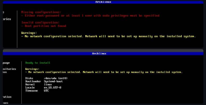 Archinstall 4.4's new color-coded install preview makes installing Arch easier than ever before