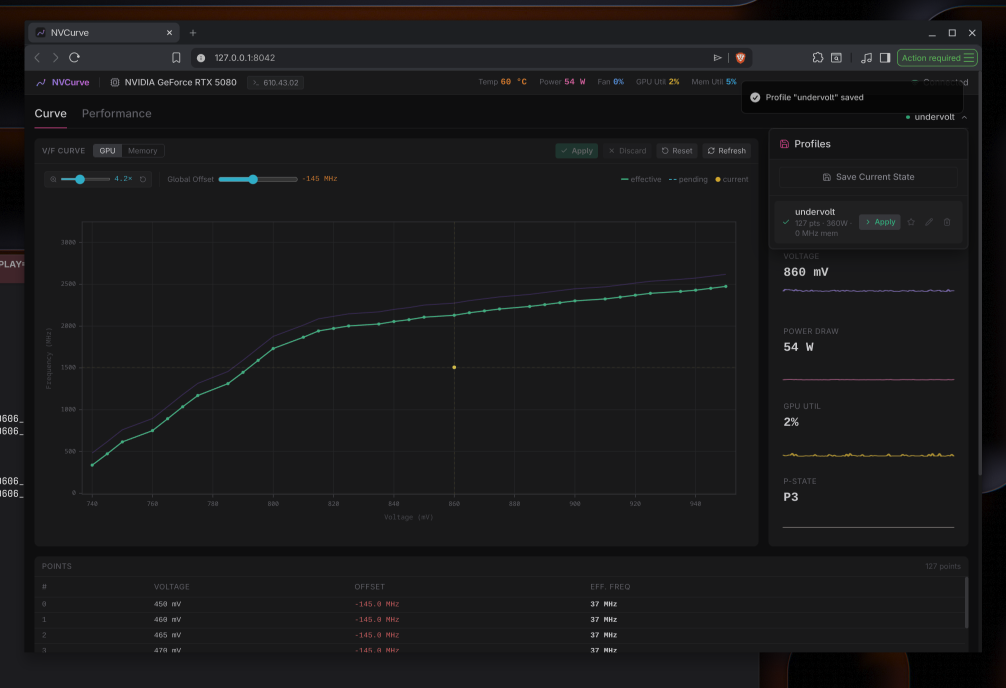 I found a tool like MSI Afterburner for Linux, and you can automate ...