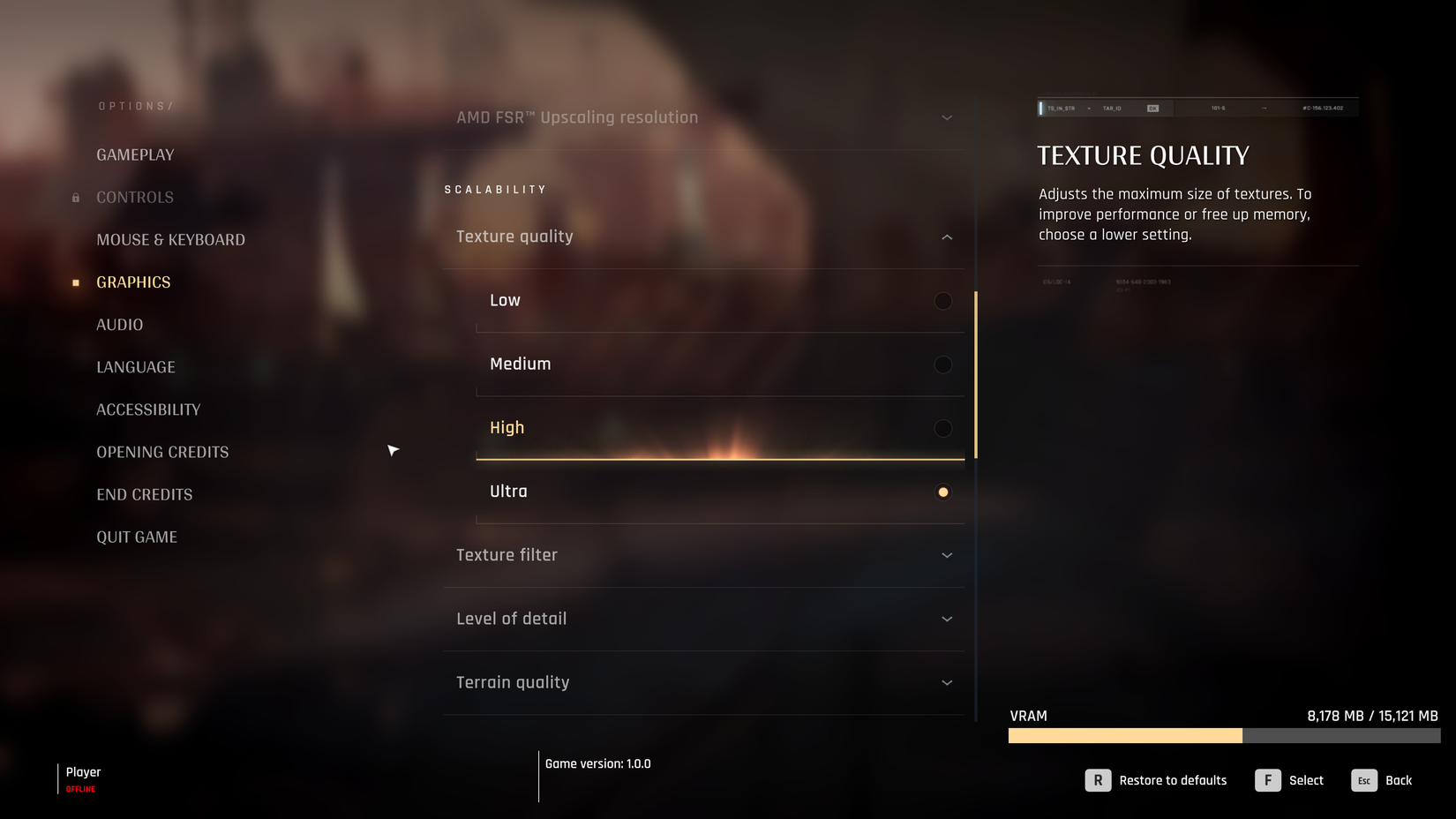 007 texture quality settings in first light
