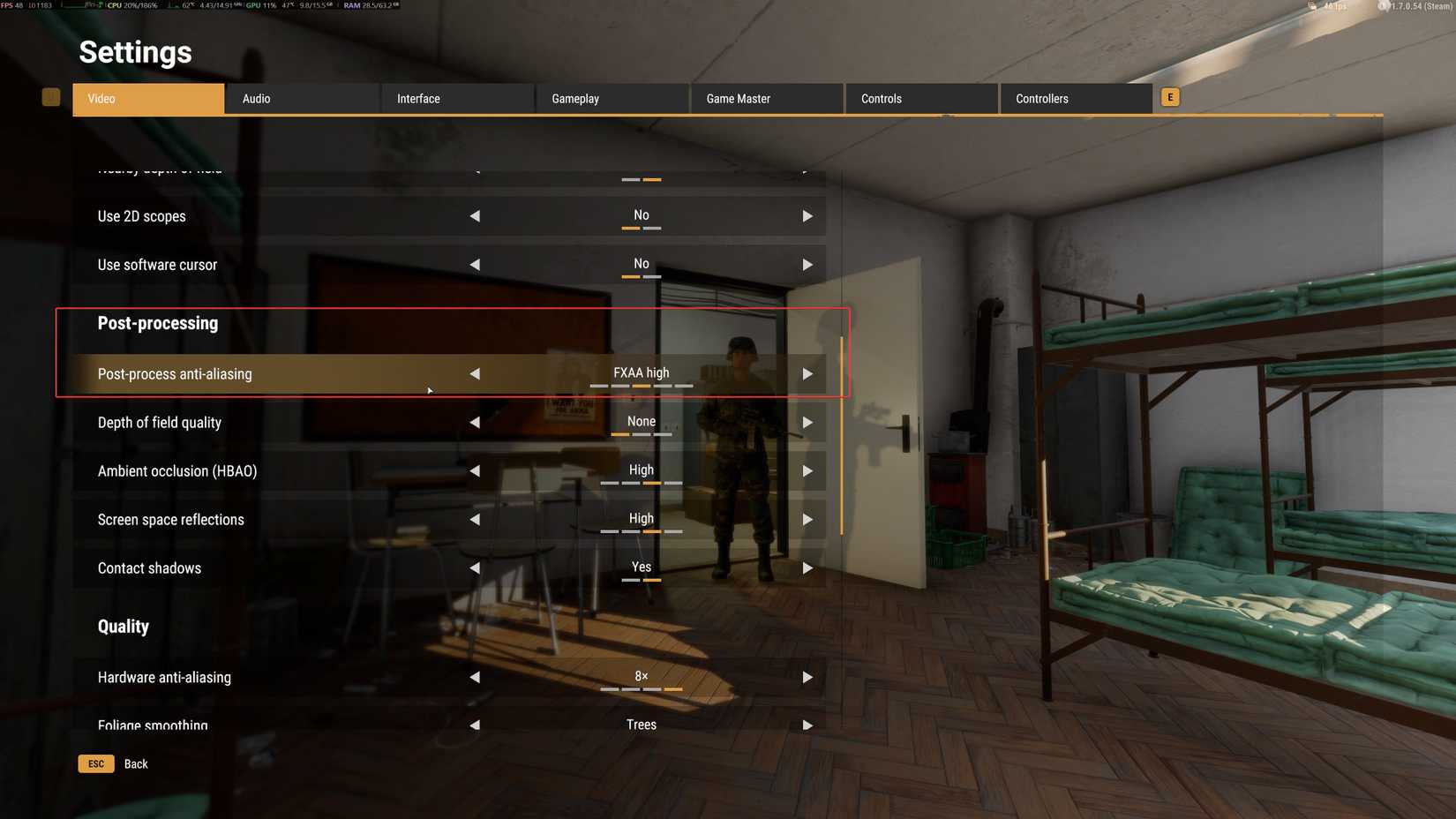 anti aliasing settings in arma reforger