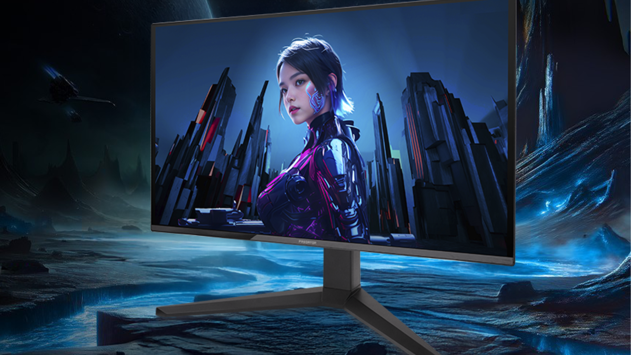 Acer Predator Gaming Monitor on space background