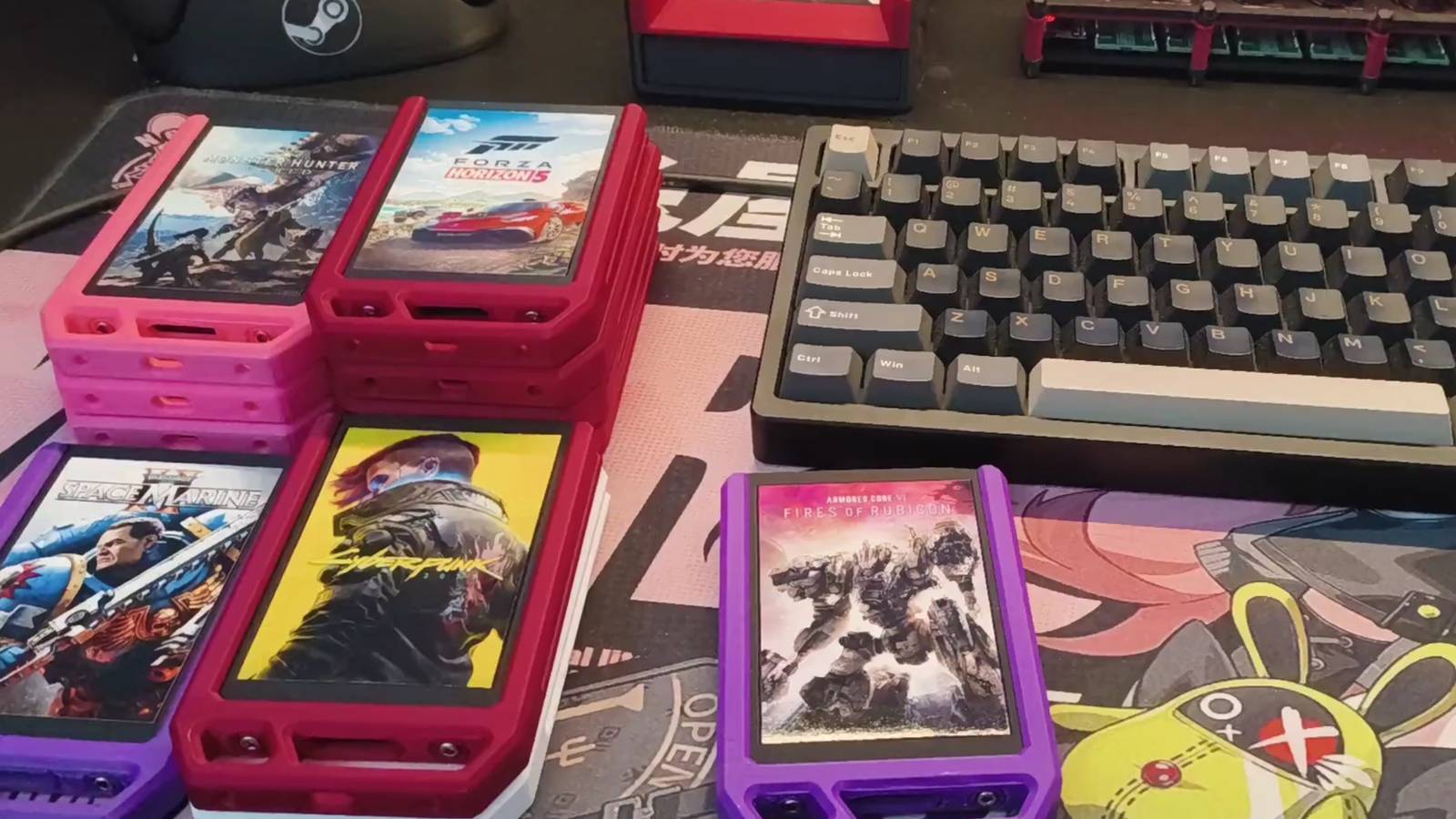 Alguém converteu sua biblioteca Steam em “cartuchos” SSD e você os colocou como um Game Boy