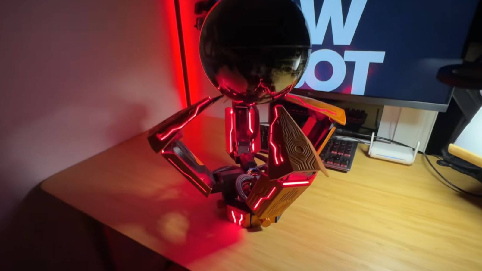 This Arduino-powered robot claw spins a globe between its fingers like it came from a supervillain's lair