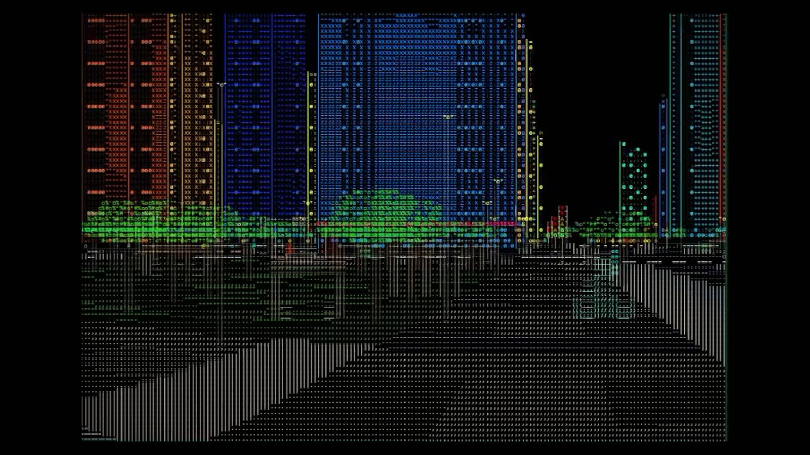 Someone built a 3D cyberpunk city entirely from ASCII characters, and it's shockingly impressive