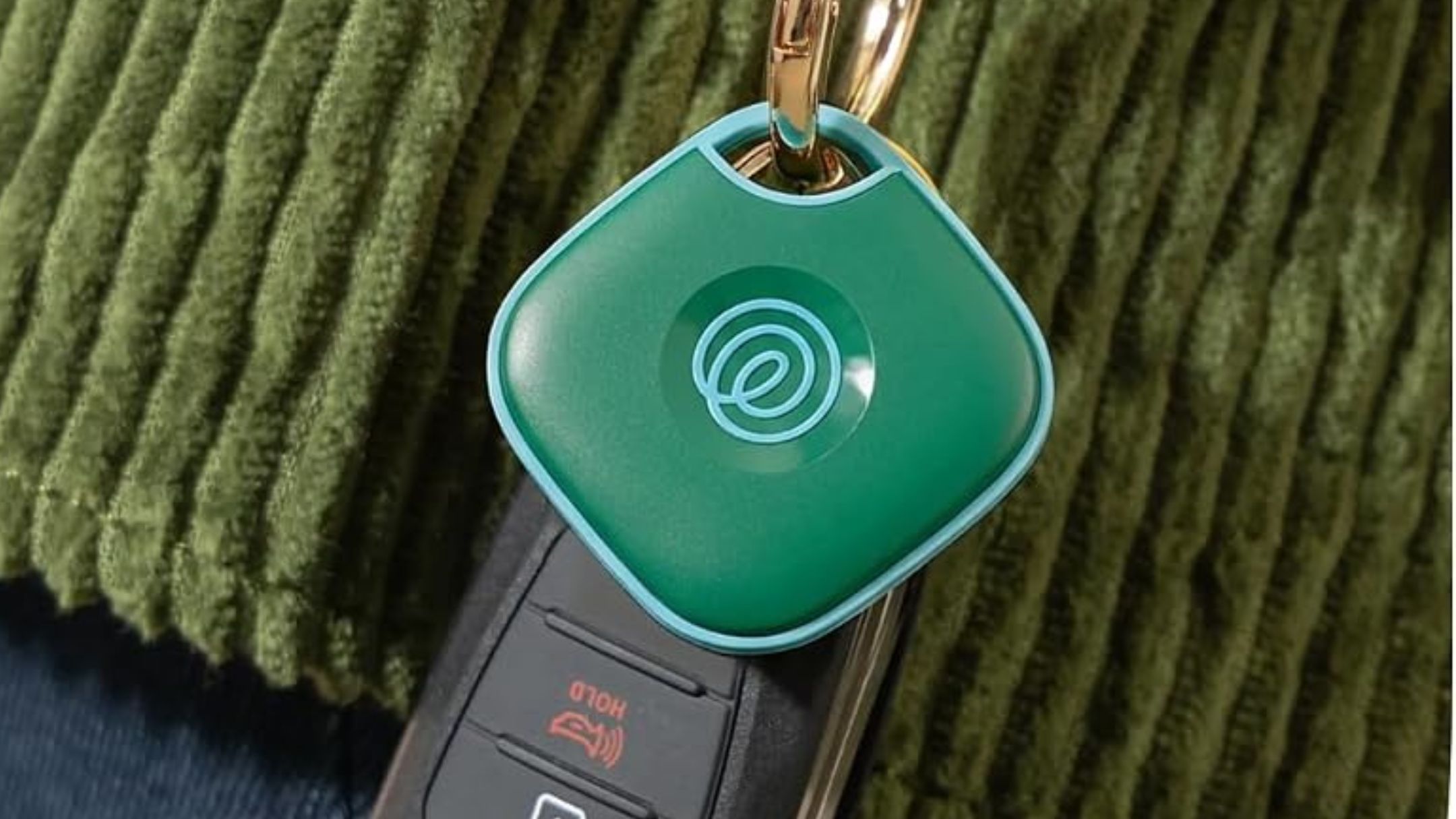 Life360 Tile attached to clip
