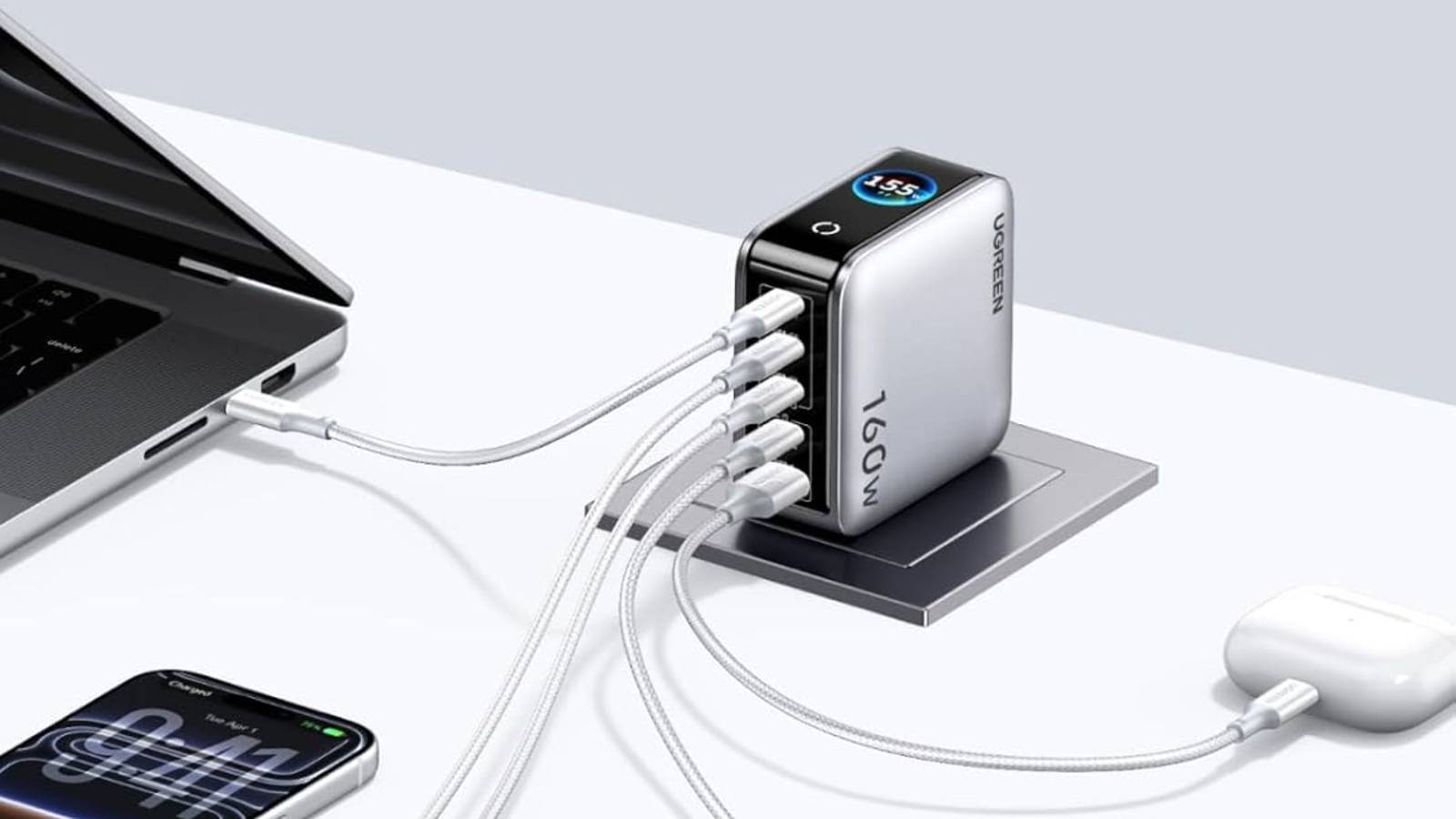 UGREEN Nexode Pro Charger plugged into many devices