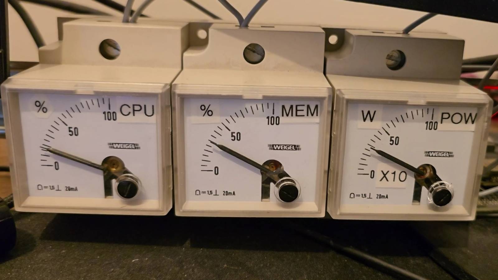 Someone turned old analog gauges into real-time PC monitors using an ESP32