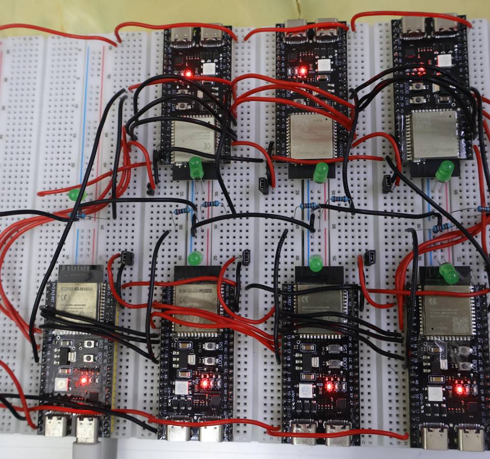 ESP32 Cluster Runs 0.4B Parameter LLM Using Seven Linked Microcontrollers