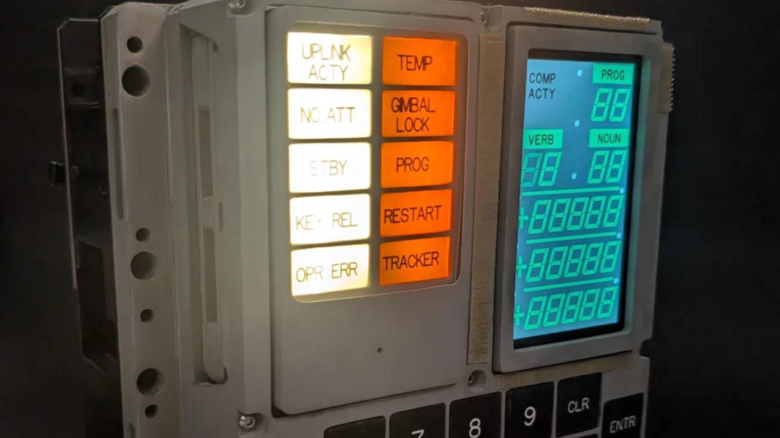 The RecreateDSKY project lets you remake Apollo's guidance computer with a Raspberry Pi