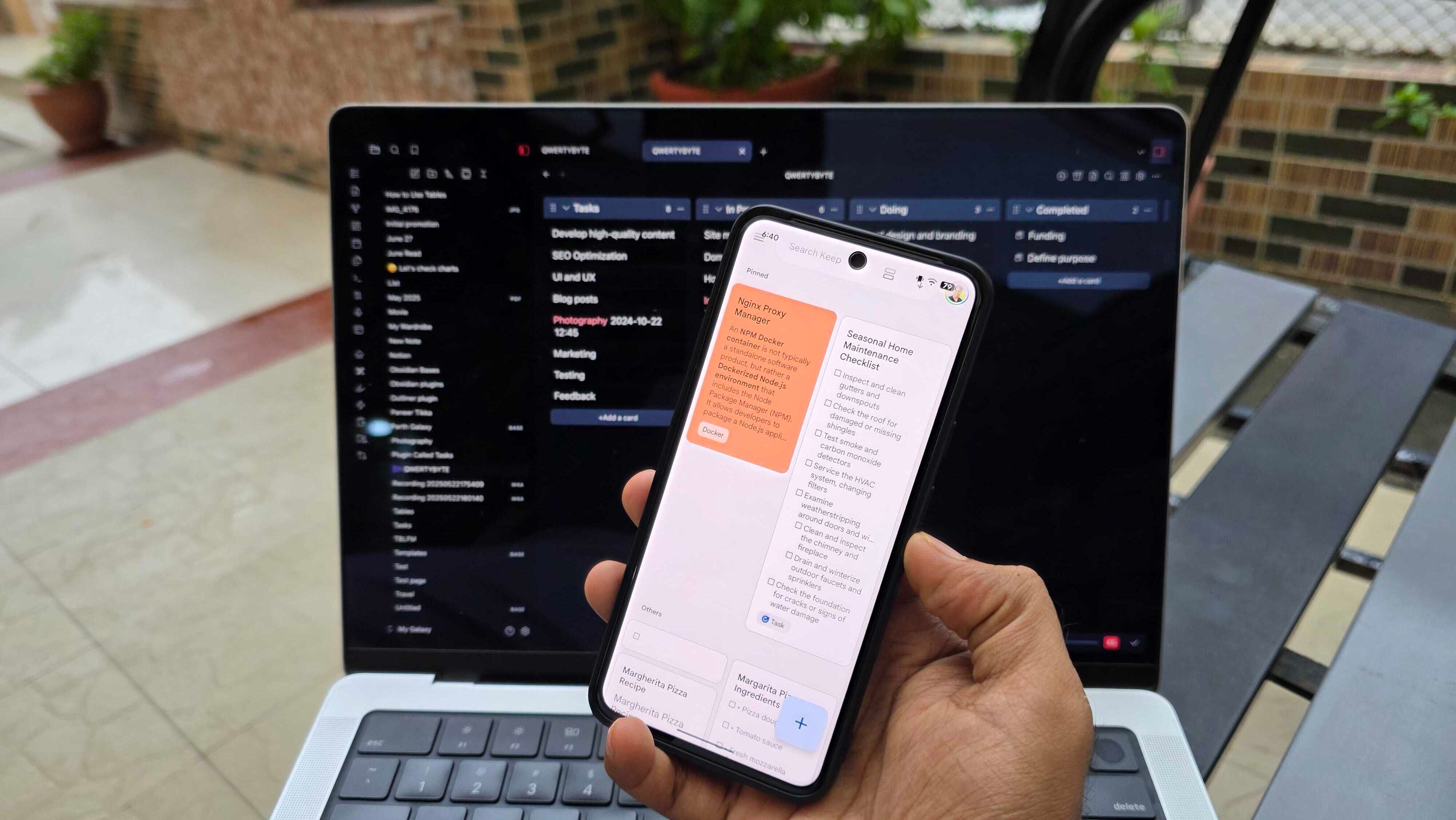 Obsidian with Google Keep