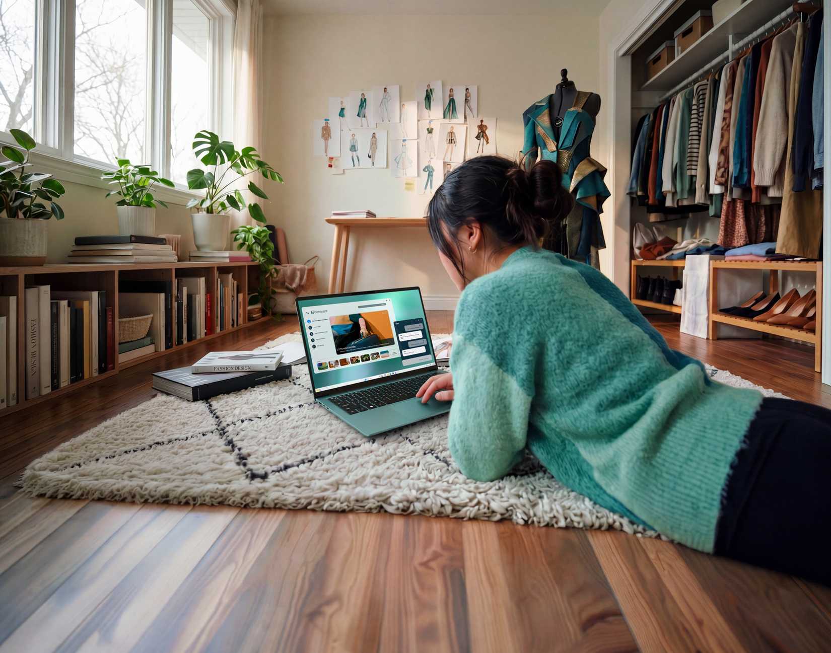 Dell 14S_Velvet Green_Lifestyle(1)