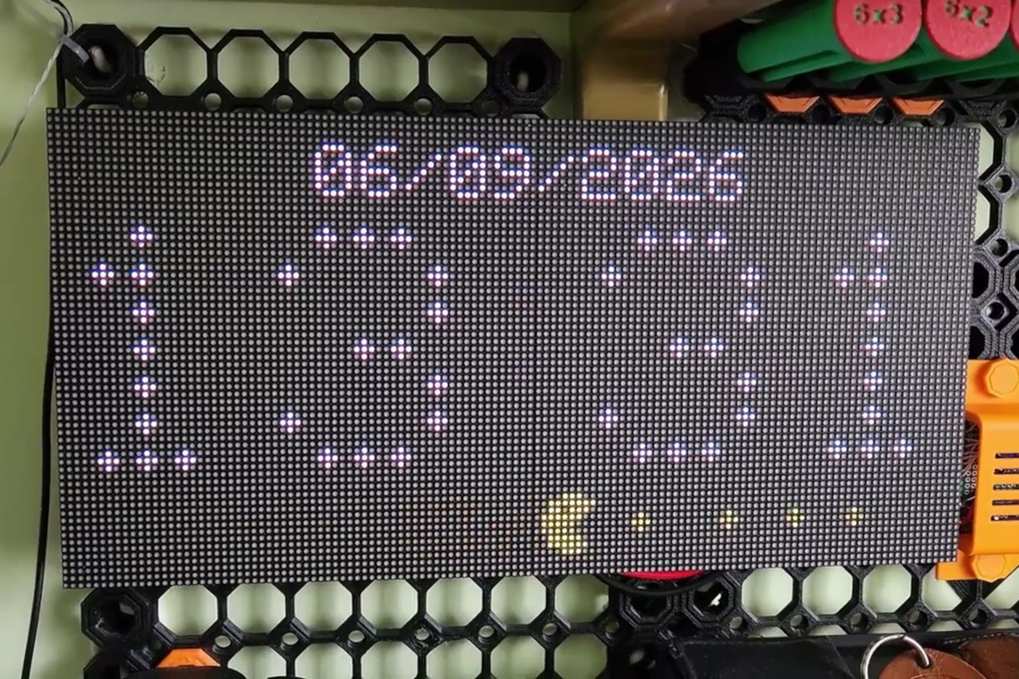 ESP32-S3 clock pairs retro gaming faces with HUB75E panels
